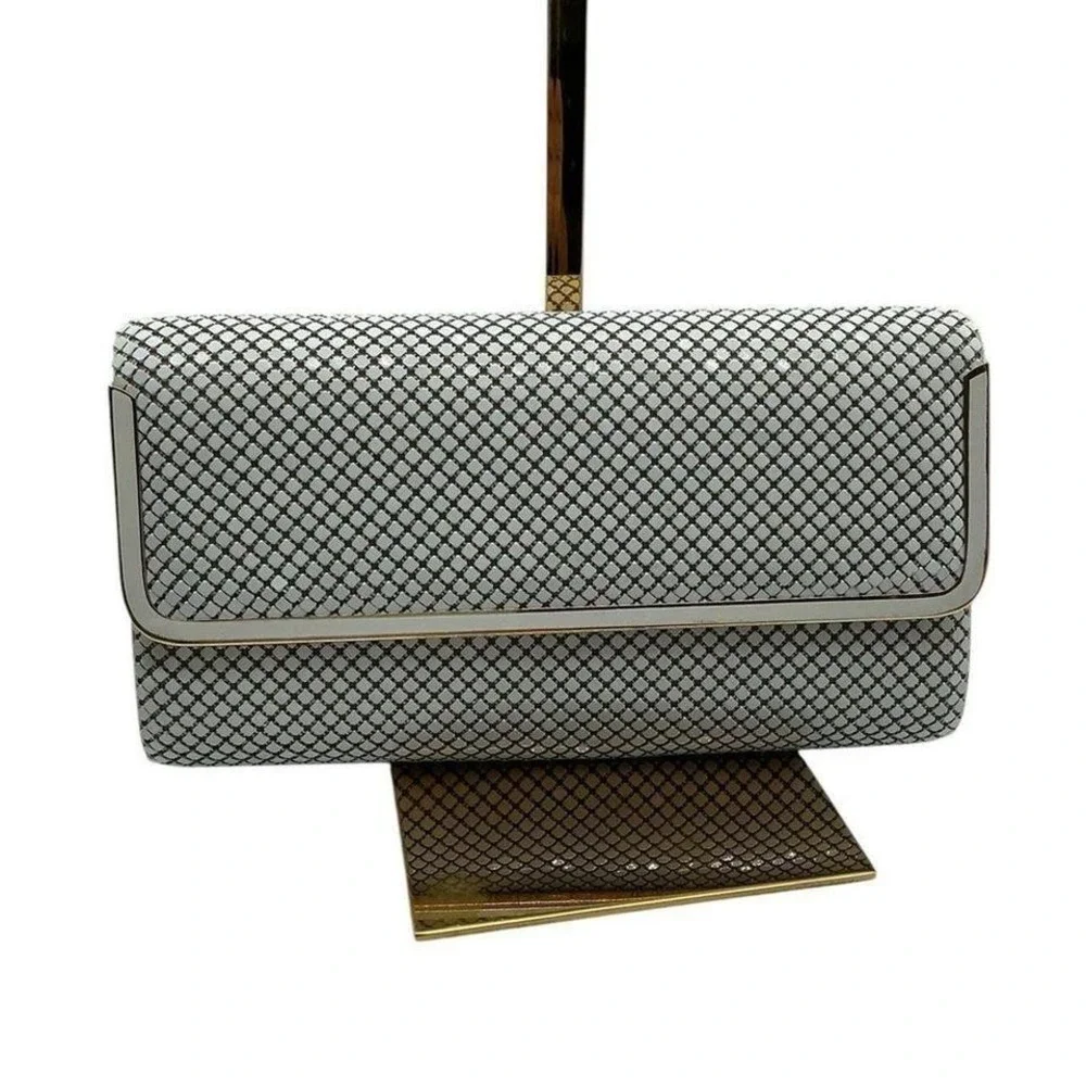 Ashley Moore WHITE MESH PURSE /‎ EVENING BAG Y2K